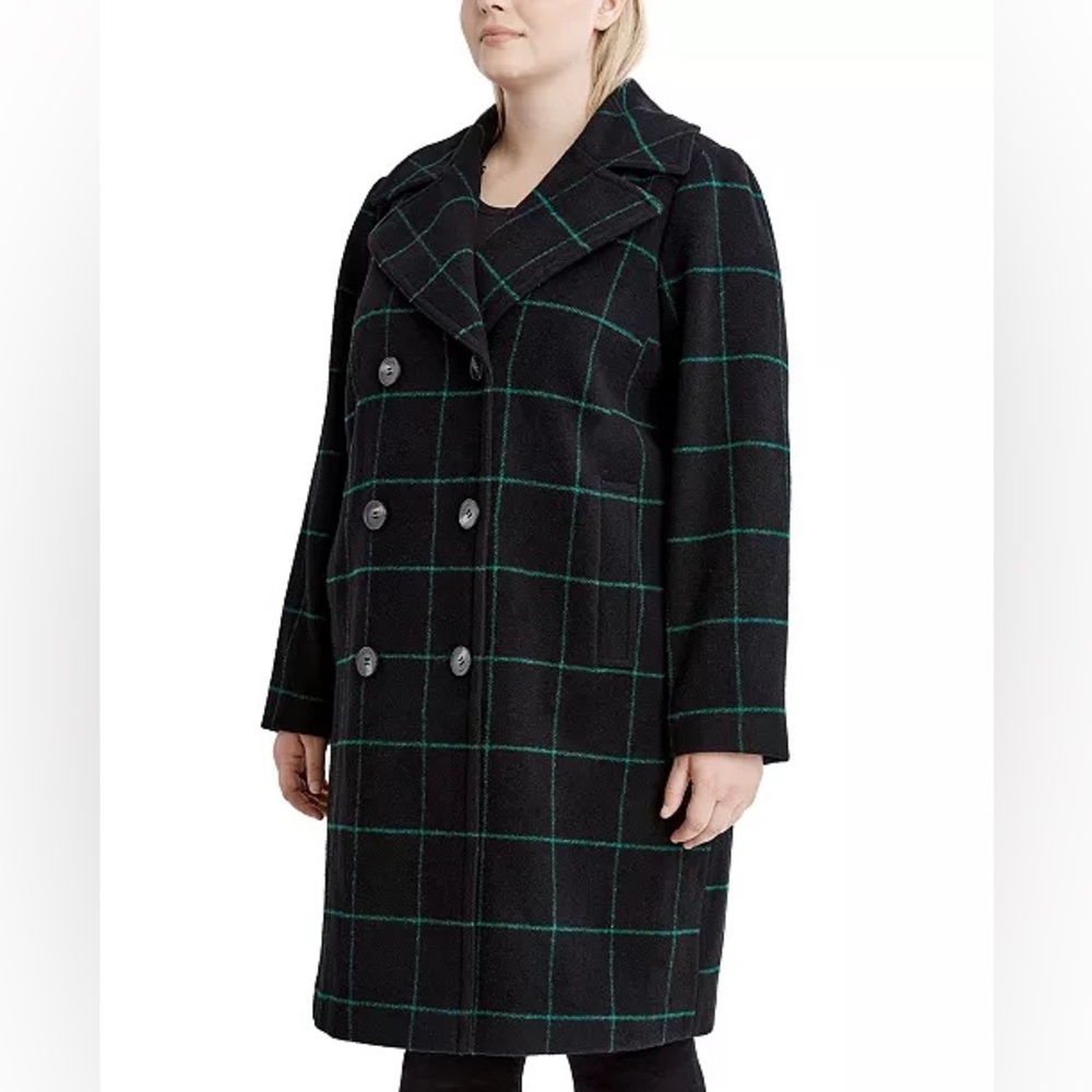 Tahari Plaid Coat *FUR IN PICTURES NOT INCLUDED* | XXL